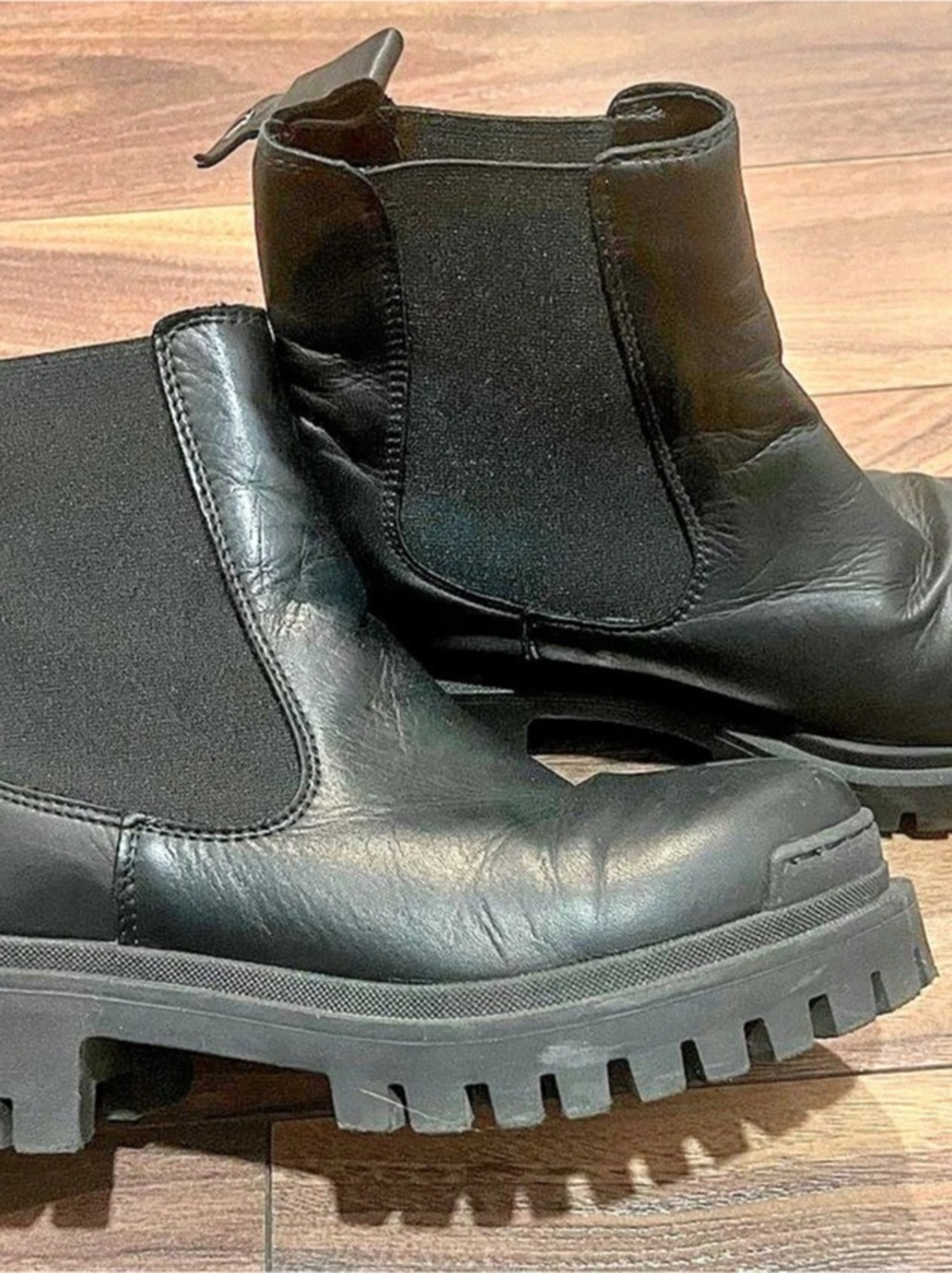 Black Leather Ankle Boots EU 36